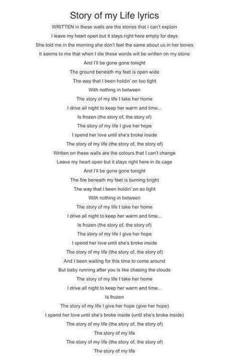 the story of my life lyrics|the story of my life lyrics one direction.